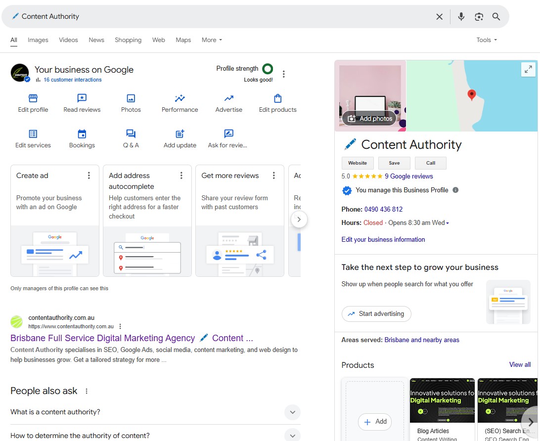Optimise your Google My Business SEO service - Content Authority