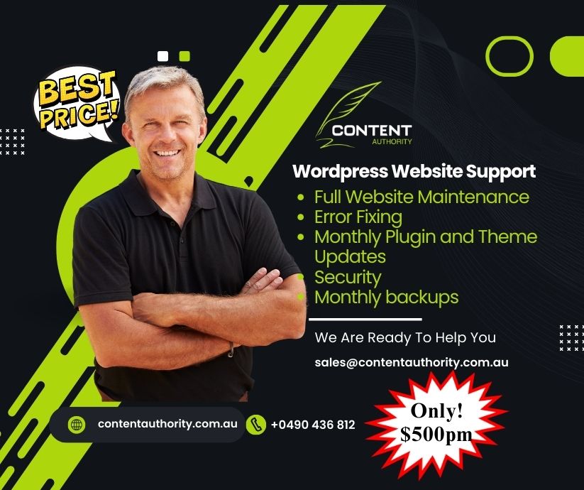 Wordpress Website Support - Content Authority digital marketing agency Brisbane (1)