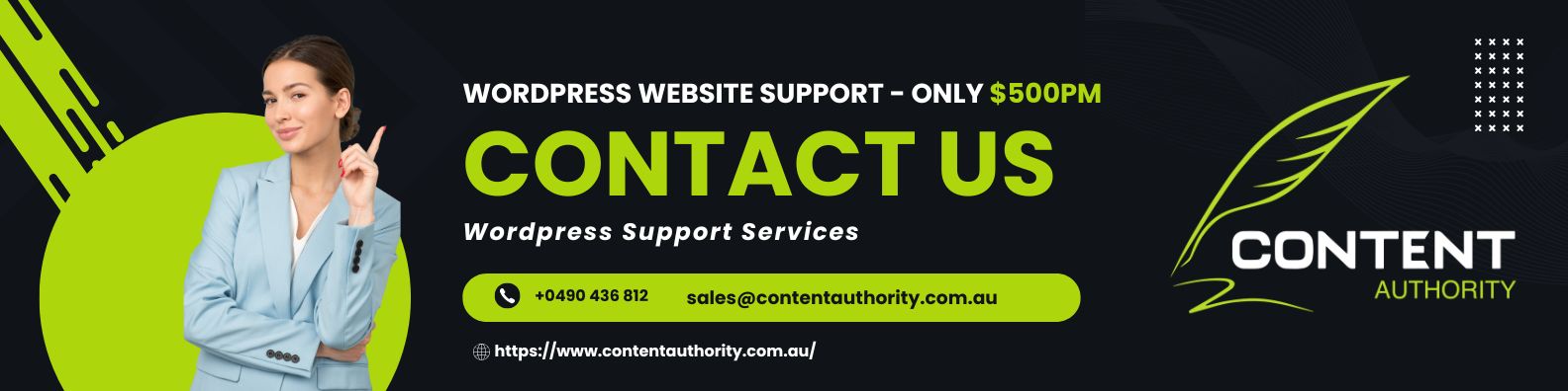 wordpress website support services - only $500pm - Content Authority